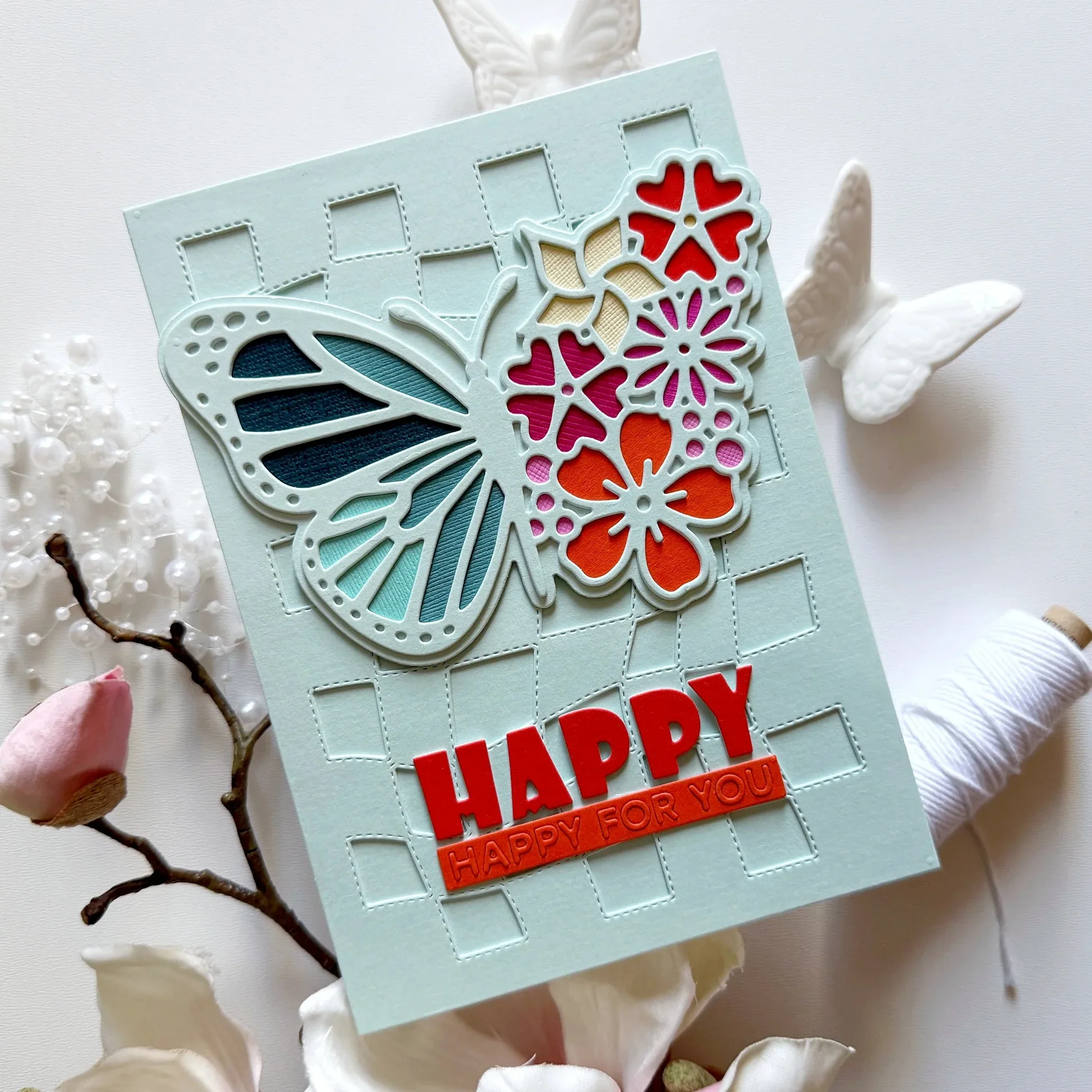 Don't Forget to be Happy Metal Cutting Dies Slimline Essentials Scrap Booking Card Stencil Cut Die for DIY Handmade Card Crafts