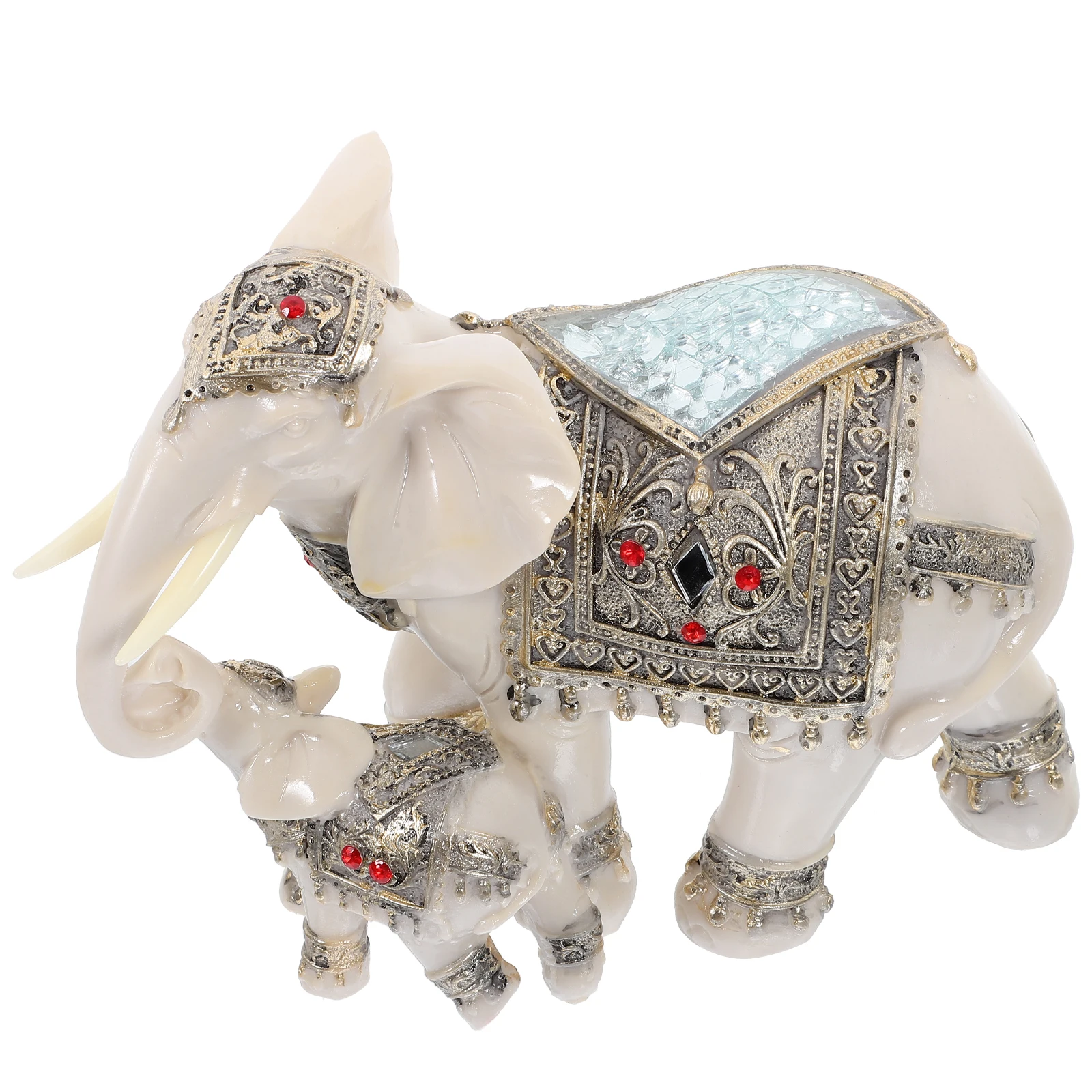 

Lucky Wealth Elephant Statue Resin Decor Adornment Table Figurine Office Home Desktop Small Craft Elephant nament Living Room