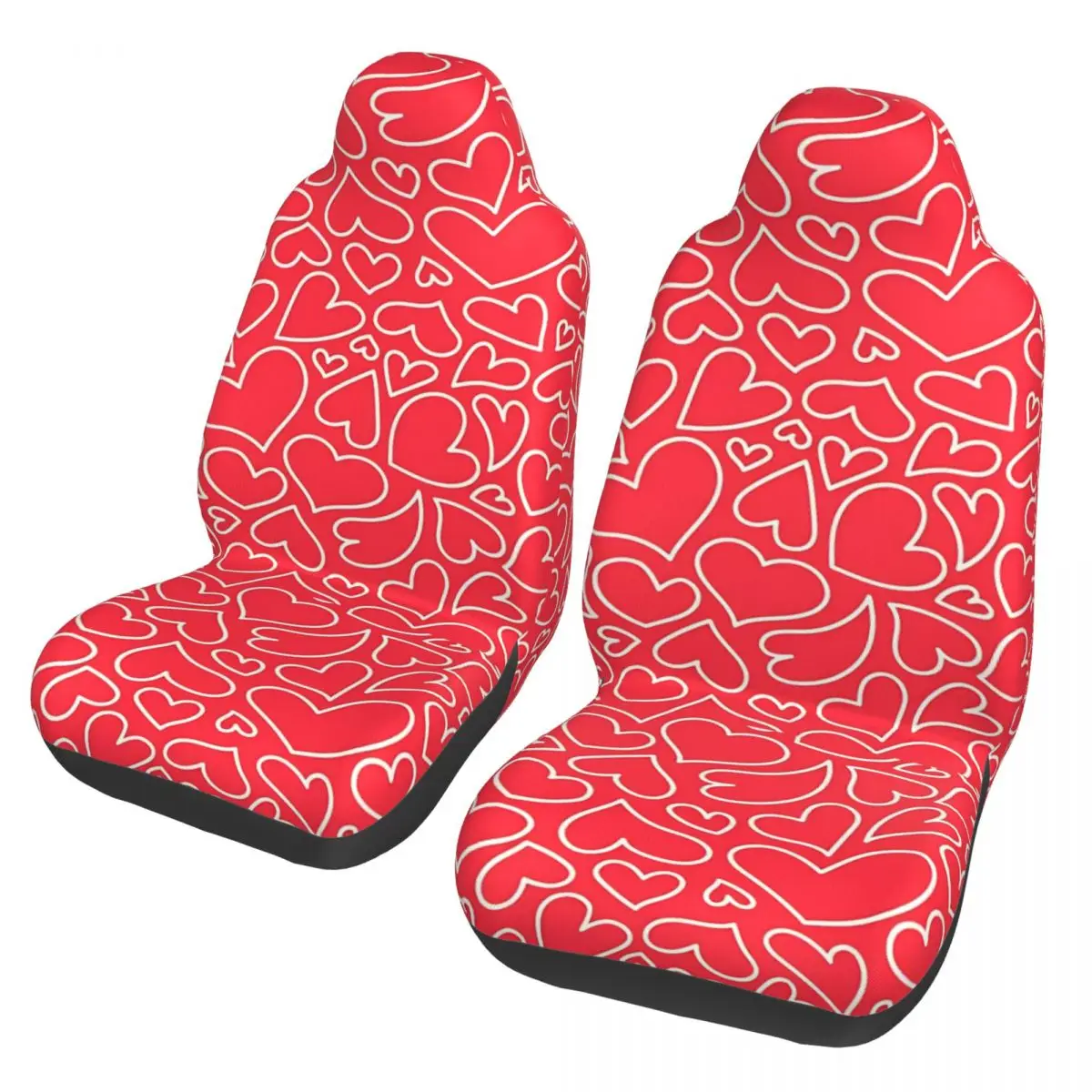

Hearts Pattern. Romantic Valentine's Day Universal Car Seat Cover Four Seasons Travel Seat Covers Fiber Hunting