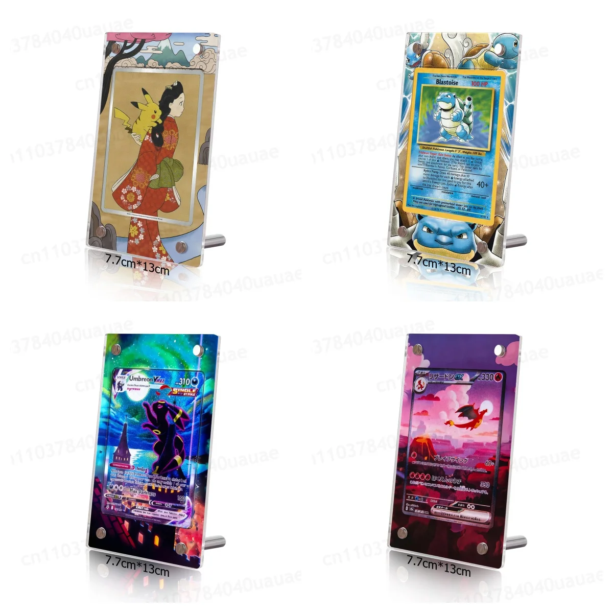 

Коллекционные карты Ptcg Umbreon Blastoise Charizard Card Кирпичная фоторамка Карточная кирпичная рамка Акриловая стойка для выставки товаров Украшение рабочего стола