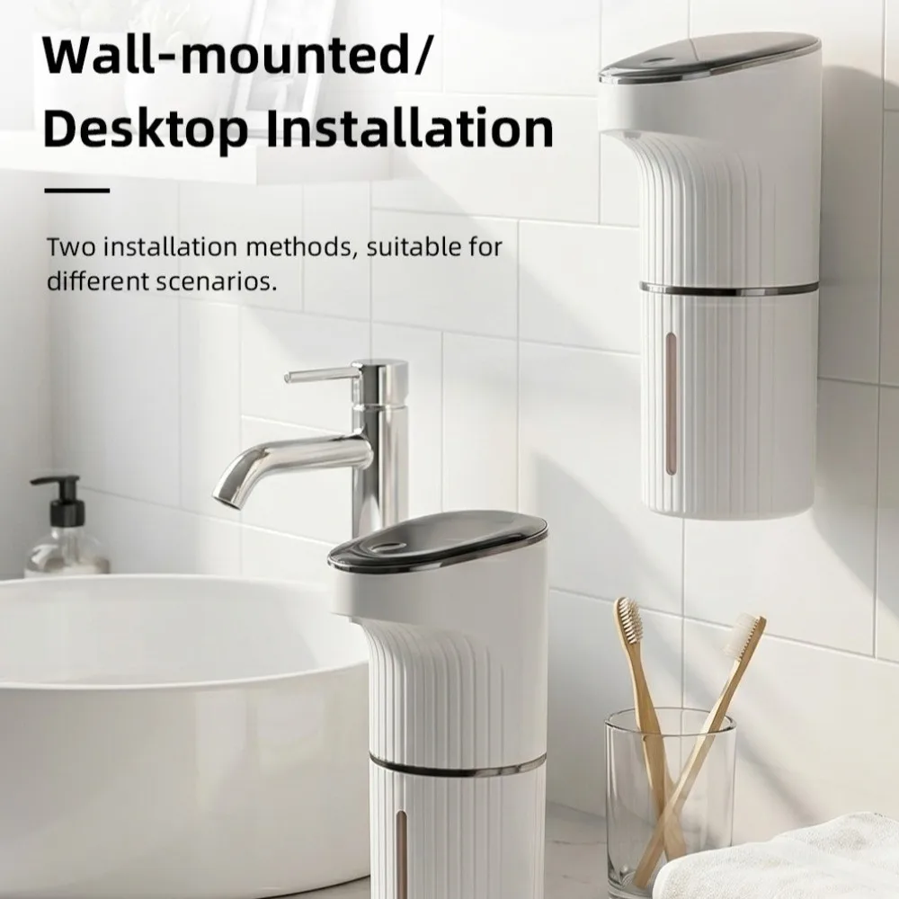 350ml Capacity Automatic Sensor Soap Dispenser Liquid/Foam USB Rechargeable Hand Sanitizer Dispenser Contactless Operation