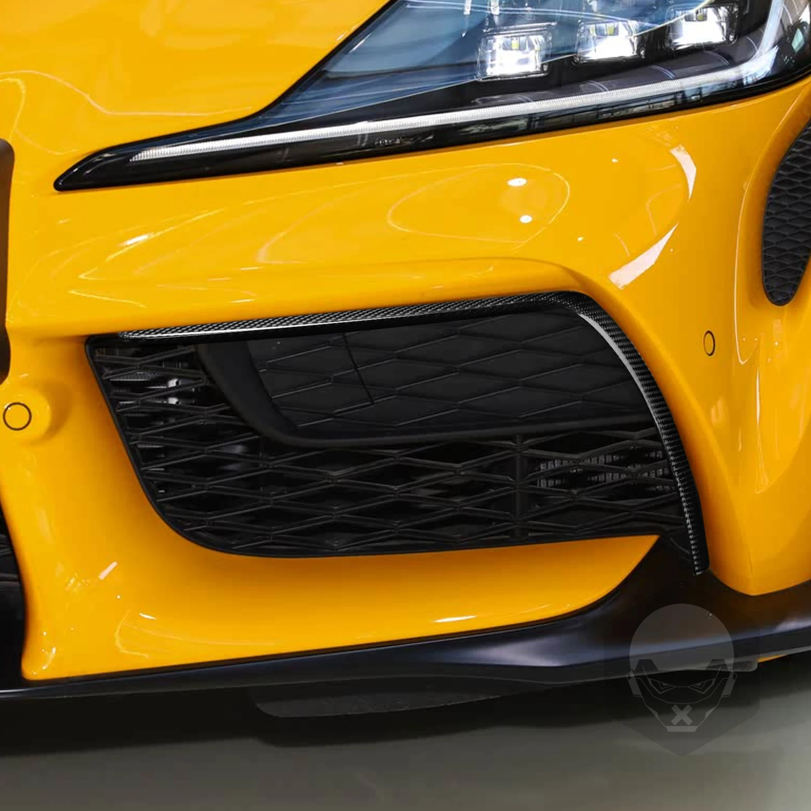 For Toyota Supra GR A90 A91 MK5 2020-2024 Real Dry Carbon Fiber Front Bumper Air Intake Spoiler Panel Car Decorative Accessories