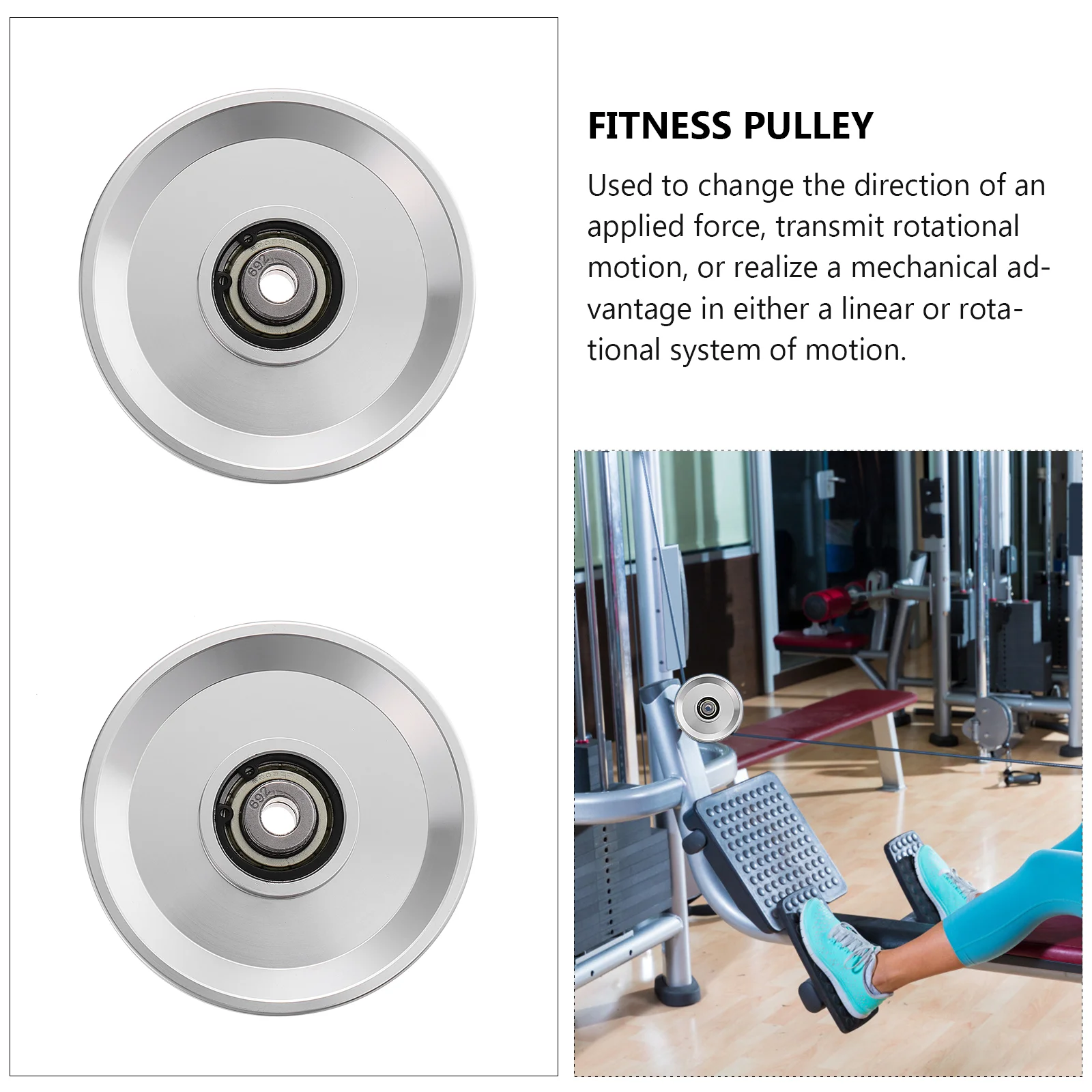 Pulley Gym Equipment Durable Aluminum Lift Wheel Replacement Parts Accessories Load Bearing Alloy Fitness