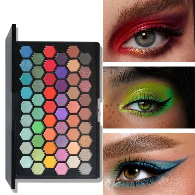  54-Color Eyeshadow Palette  Pearlescent Matte Fine Shimmer Glitter   Long-Lasting High-Performance Beginner Friendly