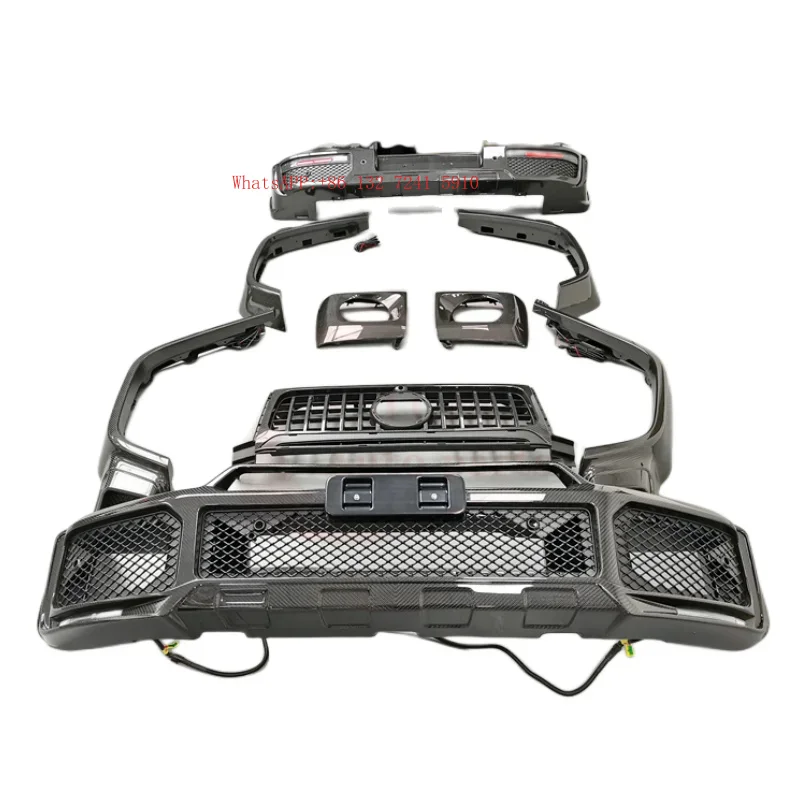 B Style Dry Carbon Fiber Front Bumper Rear
