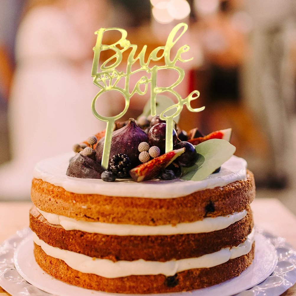 

2pcs Acrylic Bride Groom Cake Topper Wedding Decor For Party Tabletop Decoration Cupcake Picks Dessert Flags Multifunctional