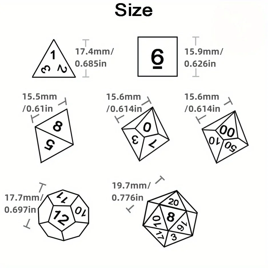 Dice DND Polyhedral Dice Set Printing Spider Web Unique Popular Fantasy Design For DND TRPG RPG Board Game Party Game Dices Kit