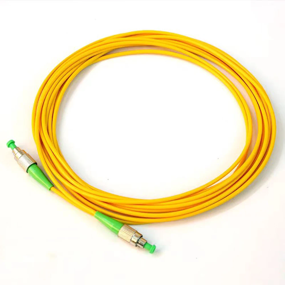 Cabo de fibra óptica para extensão interna, modo único, núcleo simples, cabos de remendo, FTTH, FC, APC-FC, APC, 5m, 10m, 3.0mm