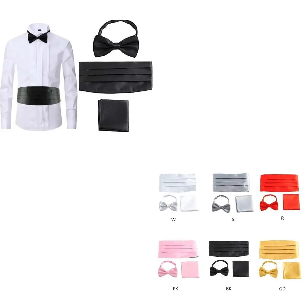 

652F Формальный смокинг с галстуком, карманный удобный карманный свадебный наряд Bestman, мужские аксессуары