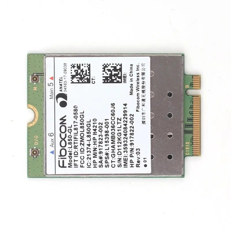 L850-GL  LT4210 Fibocom Card Wireless 917823-001 WWAN Mobile Module 4G LTE NEU for HP 840 430 G5/440 G5/450 G5/640 G4/645 G4 G3