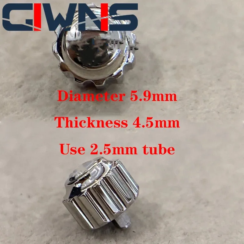 

For Tag Heuer Head Inner Wire Screw Watch Head Crown 5.9mm With 2.5mm Tube Fittings