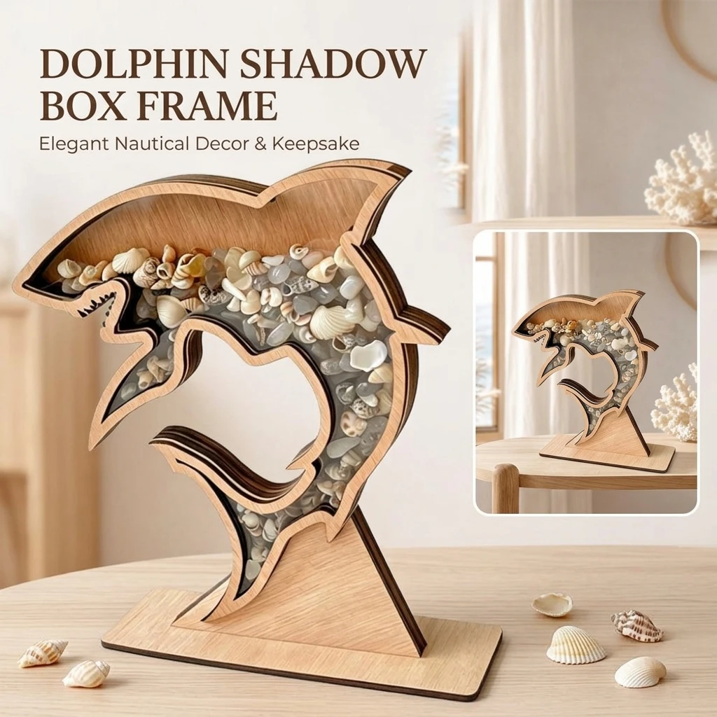 Seashells Holders Seashells Display Box for Shark Teeth Seashells Collection Small Shadows Box Beach Coastal Homes Decors