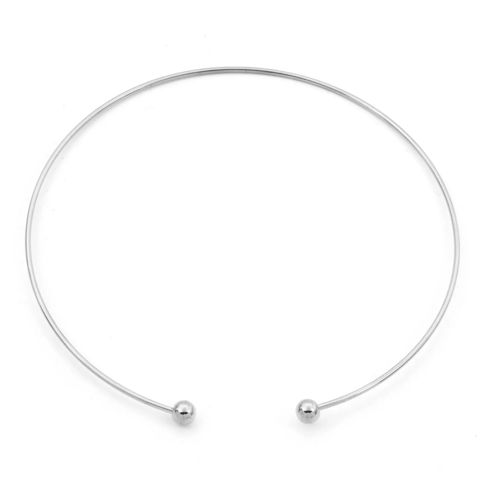 304 Edelstahl Kragen Hals Ring Halskette für Frauen DIY Halskette Party Schmuck Ergebnisse Geschenke 42/43cm(16 7/8 ") lang, 1 Stück – Detail 6