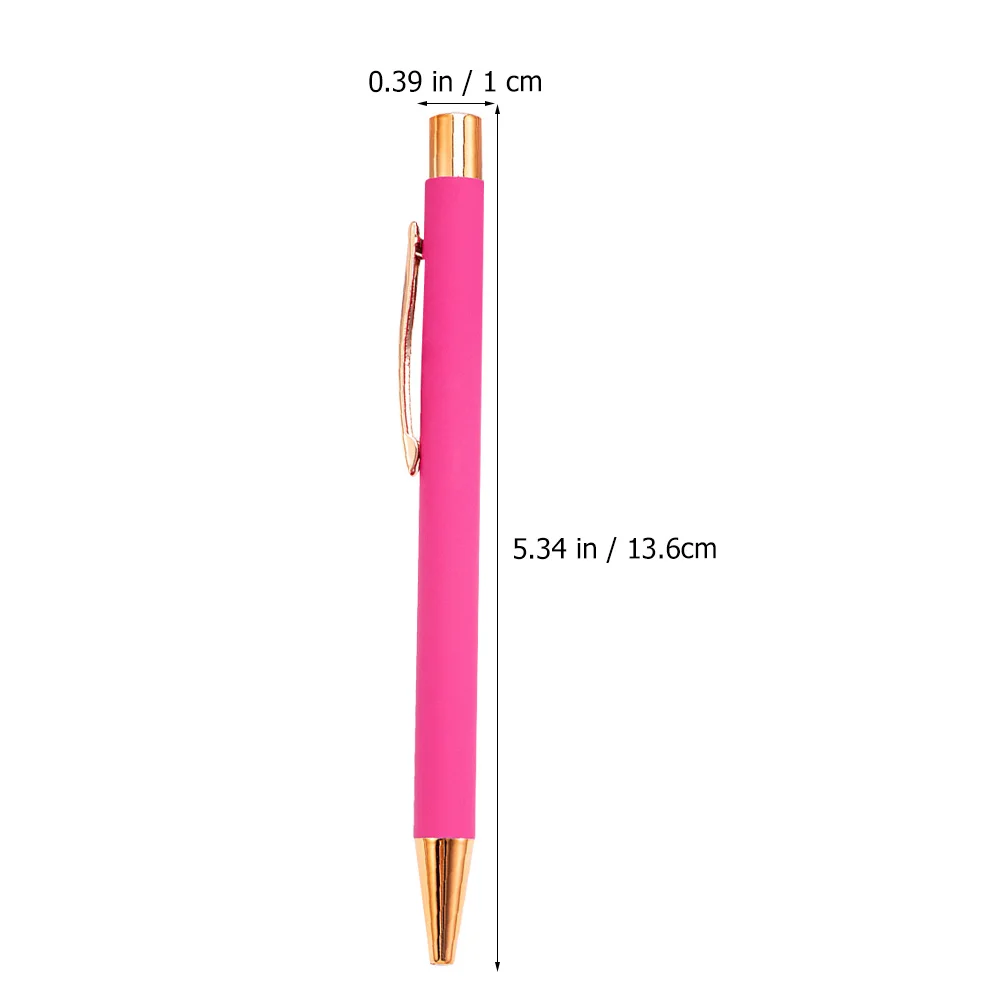 Ballpoint Pen Office Writing Ink Pens for Multicoloured Metal Portable School Retractable Cute