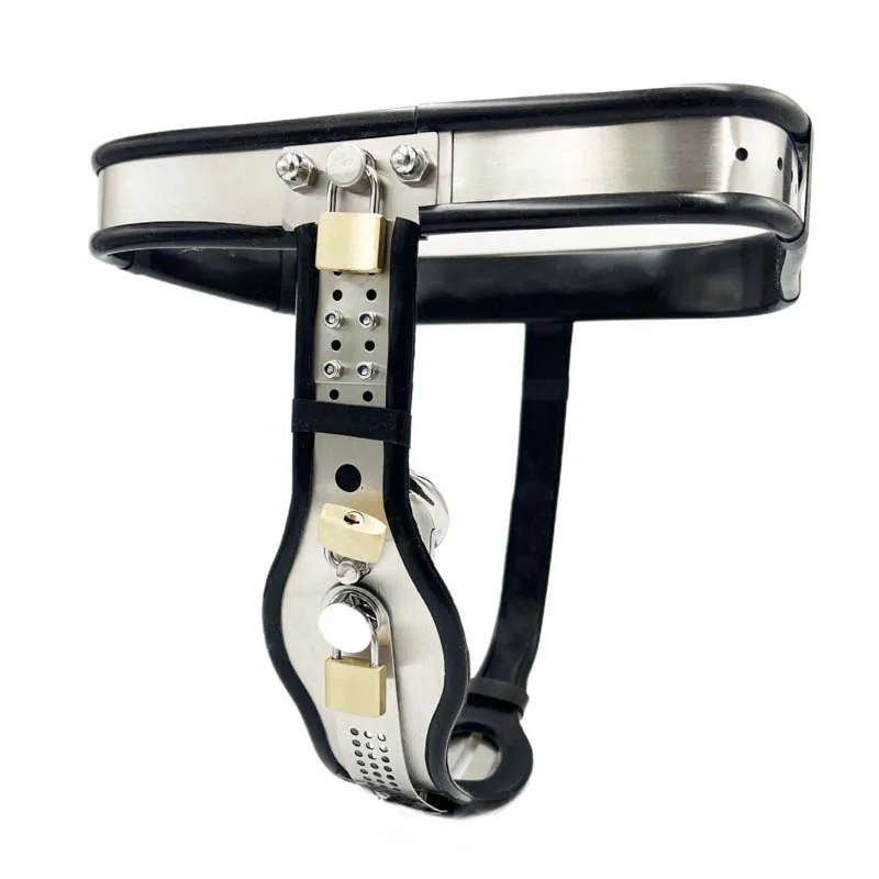 Detachable Penis Sleeve Cock Cage Metal Chastity Belt Men Women BDSM Bondage Stainless Steel Chastity Lock Pants Adult Sex Toys
