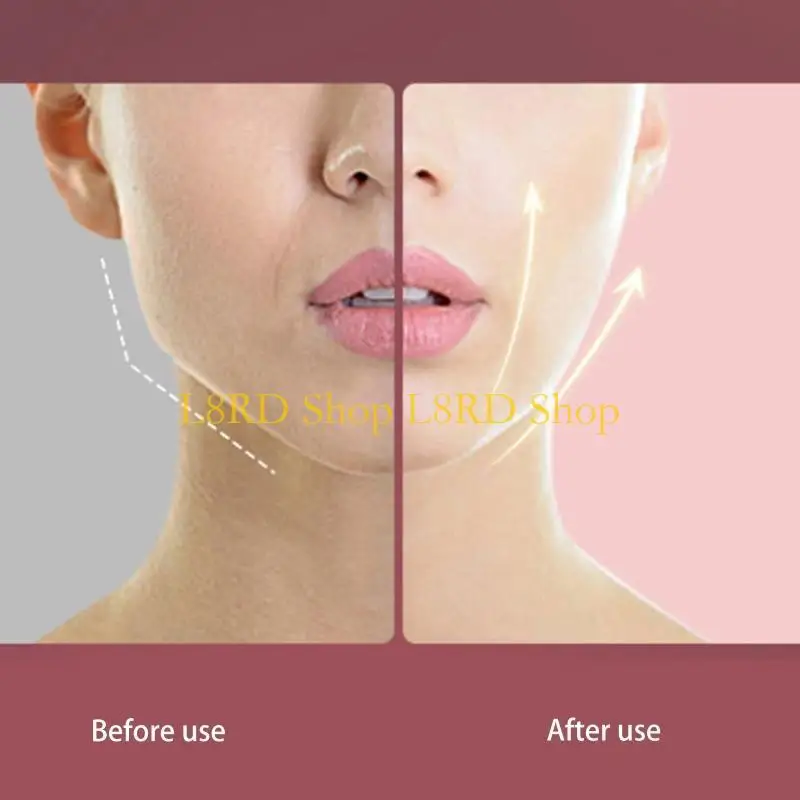 جهاز L8RD لشد الوجه وتنحيف الوجه ومدلك بالاهتزاز والذقن المزدوجة باللون الأحمر #4