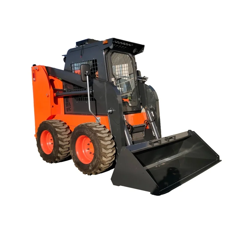 Stable Performance Wheel Skid Steer Loader Multifunctional Layout for Building Groups Infrastructure Projects