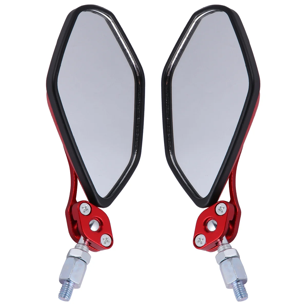 

1Pair Motorbike Retroreflector Enhanced Visibility Adjustable Angle Rearview Mirror Compatible with Most Motorcycles Atv Utv Red