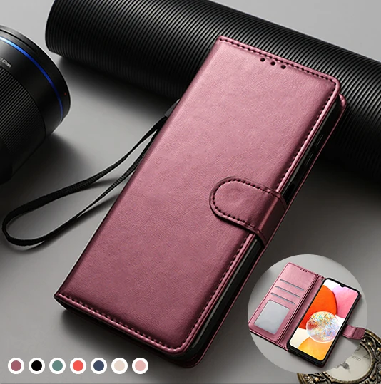 Leather Flip Wallet Case For iPhone 15 14 Plus 13 12 Mini 11 Pro Max X XR XS Max 7 8 Plus SE 2020 2022 Card Stand Protect Cover