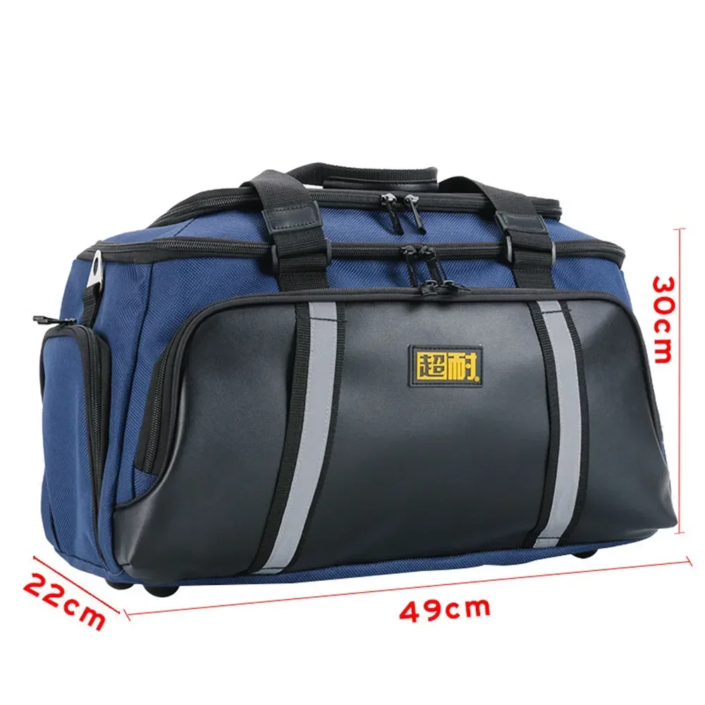 

Large Thickened Hand-held Tool Bag Multi-functional Maintenance Canvas Backpack Wear-resistant Portable for Electrician Worker