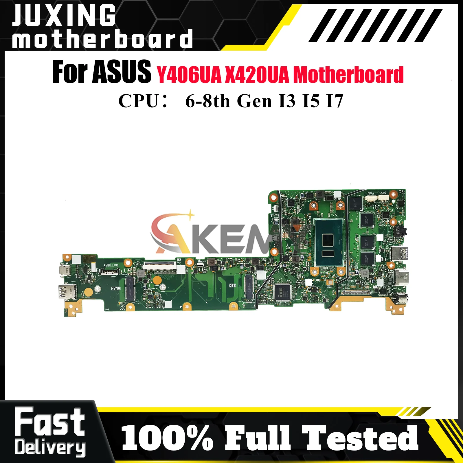 

Материнская плата для ноутбука X420UA для ASUS VivoBook Y406UA X420UA X420U, материнская плата для ноутбука с процессором I3 I5 I7, 100% тестирование, ОК, быстрая доставка