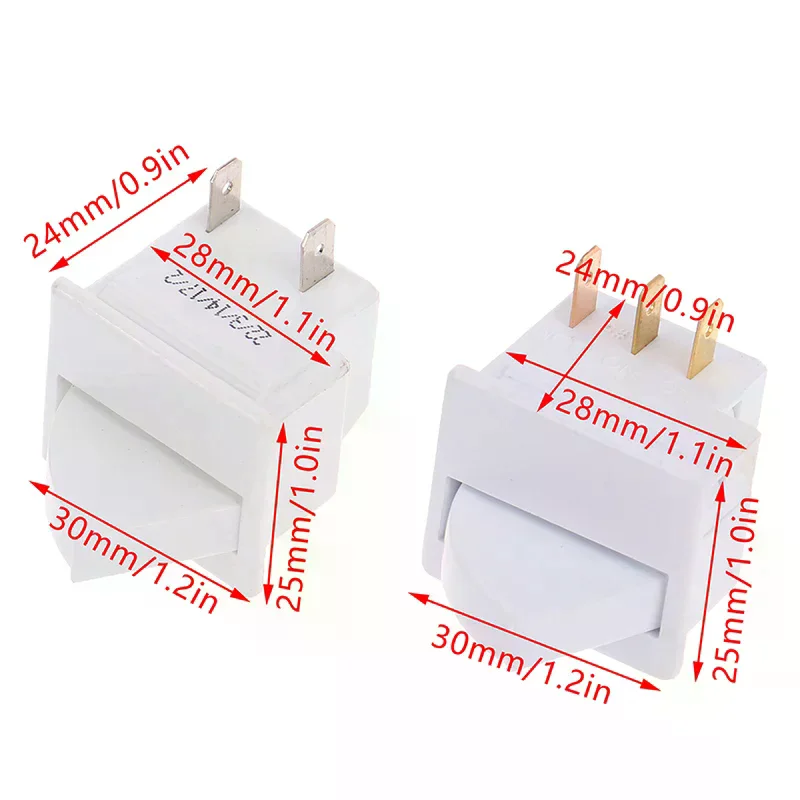 2-pin/3-pin plug Refrigerator Door Light Switch Parts Control Lighting Compatible With Rongsheng Hisense Haier Refrigerator