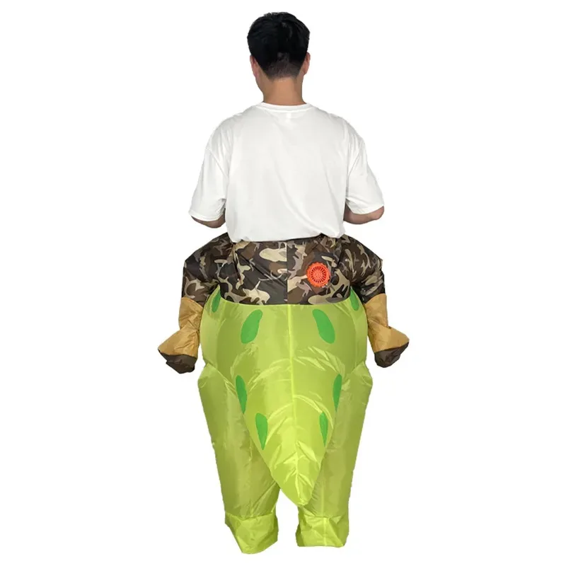 Tri-Dragon Inflatable Costume Cute Cartoon Dinosaur Suit for Children's Day School Sports Performance Halloween Party Outfit