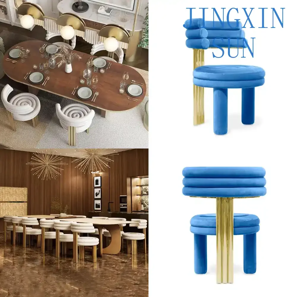Modern Simple Stainless Steel Dining Chair for Home Hotel Club Commercial Use Back Chair for Restaurant Bar Office Cafeteria