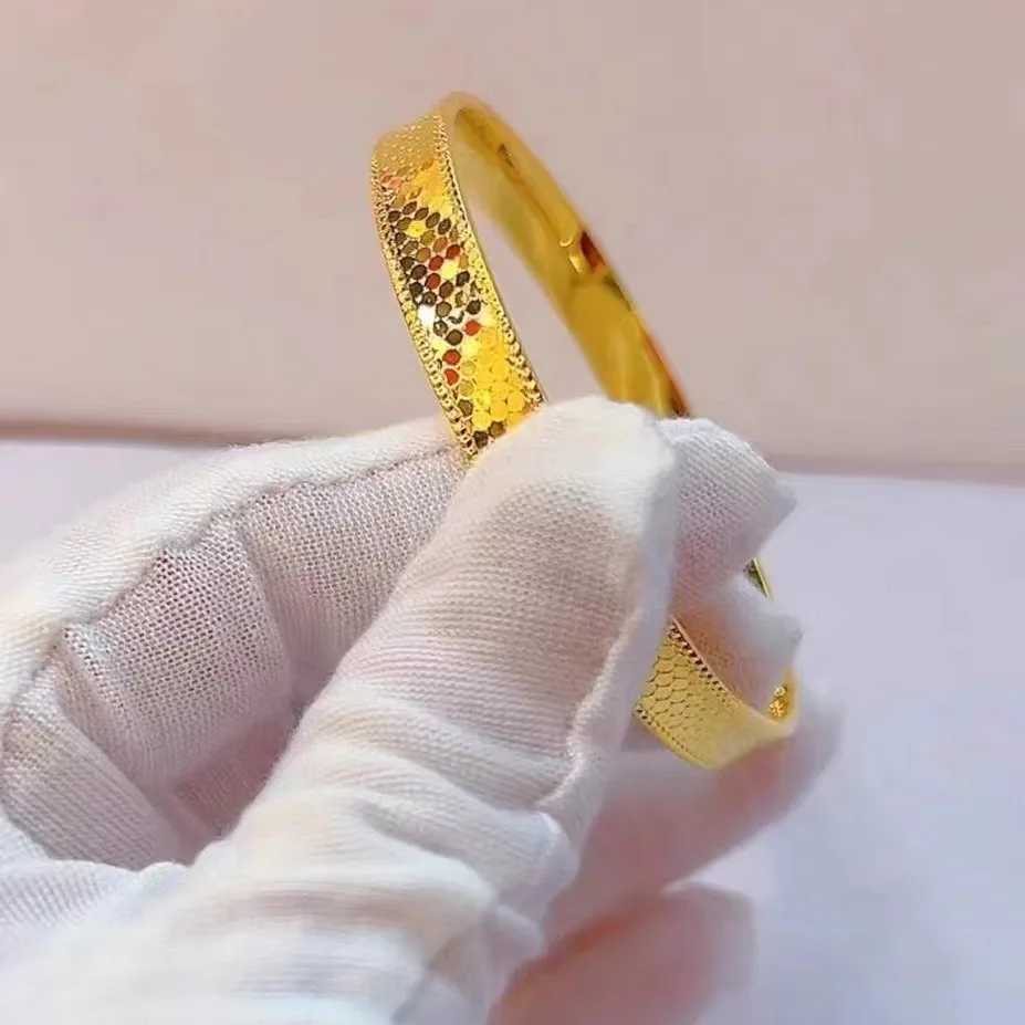 SMILE Real gold 18K bracelet Au750 solid non demoulding sequin sparkling bracelet boutique jewelry gift B0030