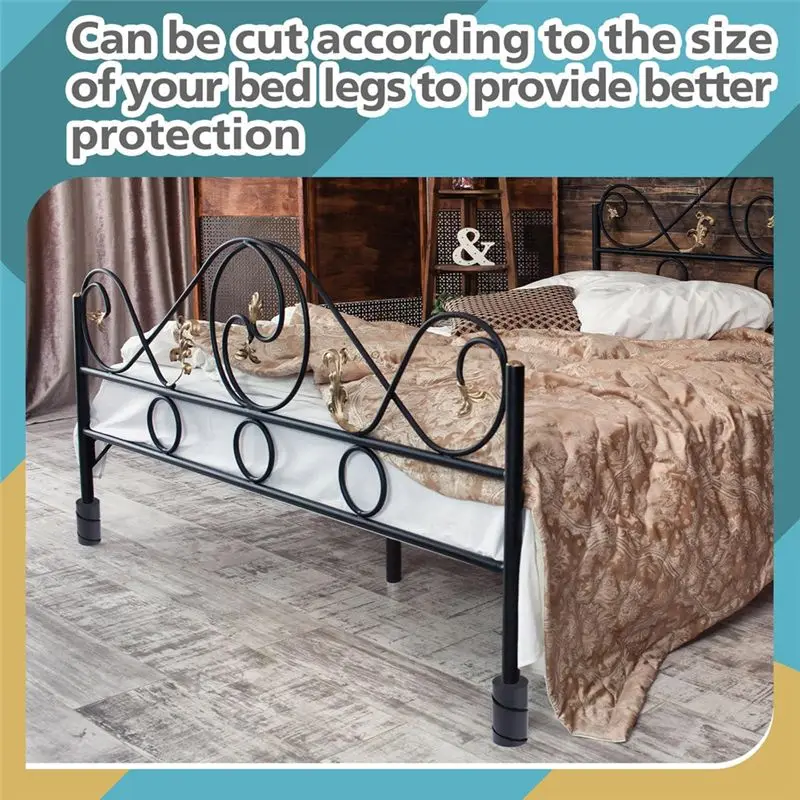 A11E-4 Pcs Bed Frame Toe Protectors 6Inch Bed Frame Leg Covers, Bed Frame Feet Protectors For Toe Saver Keep Your Toes