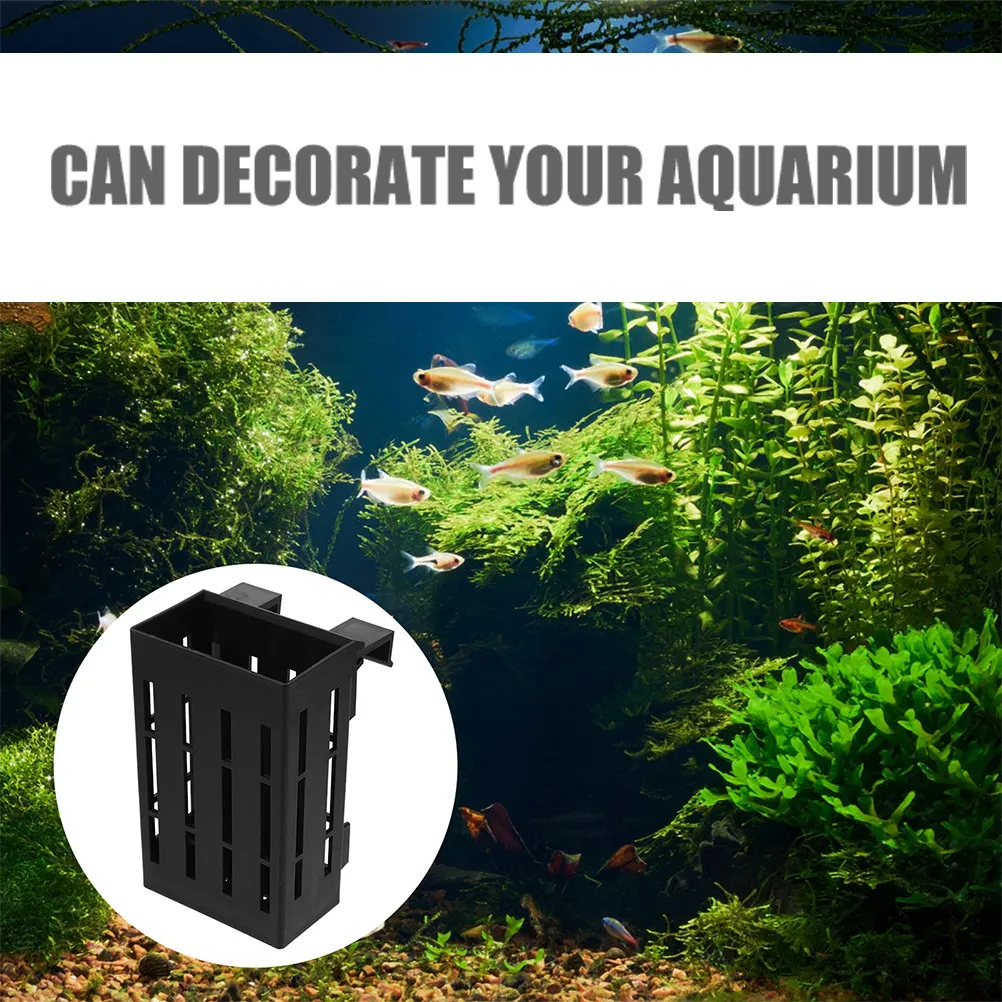 6Pcs Plastic Aquatic Plant Holder Aquarium Hanging Planter with Drainage Holes Promotes Healthy Root Growth Fish Tank Plant Pot