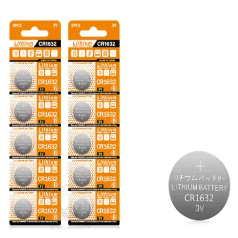 2-50PCS 120mAh CR1632 Coin Cells Batteries CR1632 DL1632 BR1632 LM1632 ECR1632 Lithium Button Battery For Watch Car Remote Key