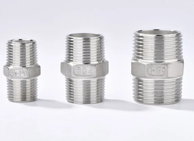 1/4 "maschio * maschio esagonale nipplo M/M acciaio inossidabile SS304 filettato raccordi per tubi lunghezza 32mm