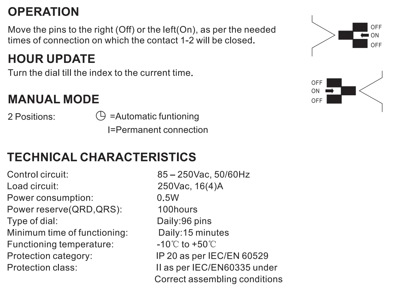 GEYA SUL180N 15 Minuten mechanischer Timer 24 Stunden programmierbarer DIN-Schienen-Zeitschalter Zeitrelais 16 A 85 ~ 250 VAC – Detail 3