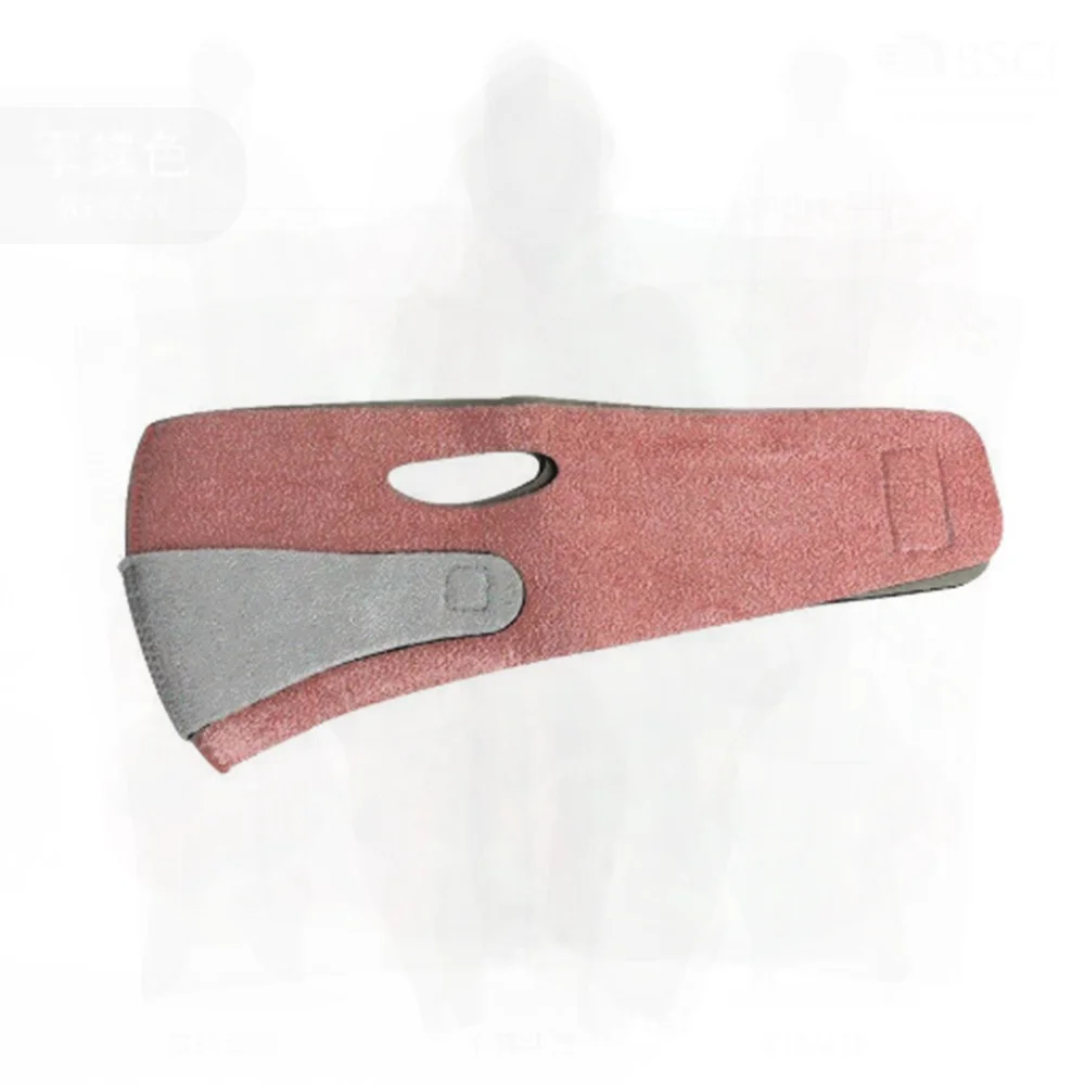 V-Face Maschera Fasciatura Viso Dimagrante E Sollevamento Tessuto in Fibra Elastica Verde Arancione Rosa Strumento di Bellezza di Dimensioni Regolari per il Viso