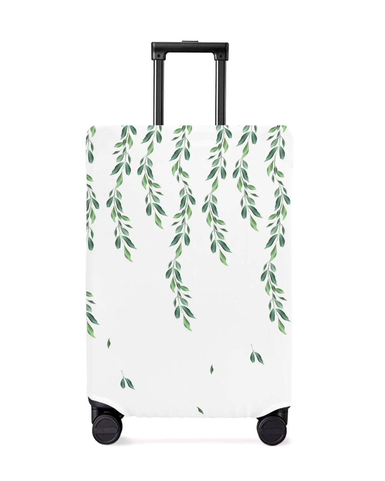 Plant Green Leaves Travel Luggage Protective Cover for 18-32 Inch Travel Accessories Suitcase Elastic Dust Case Protect Sleeve