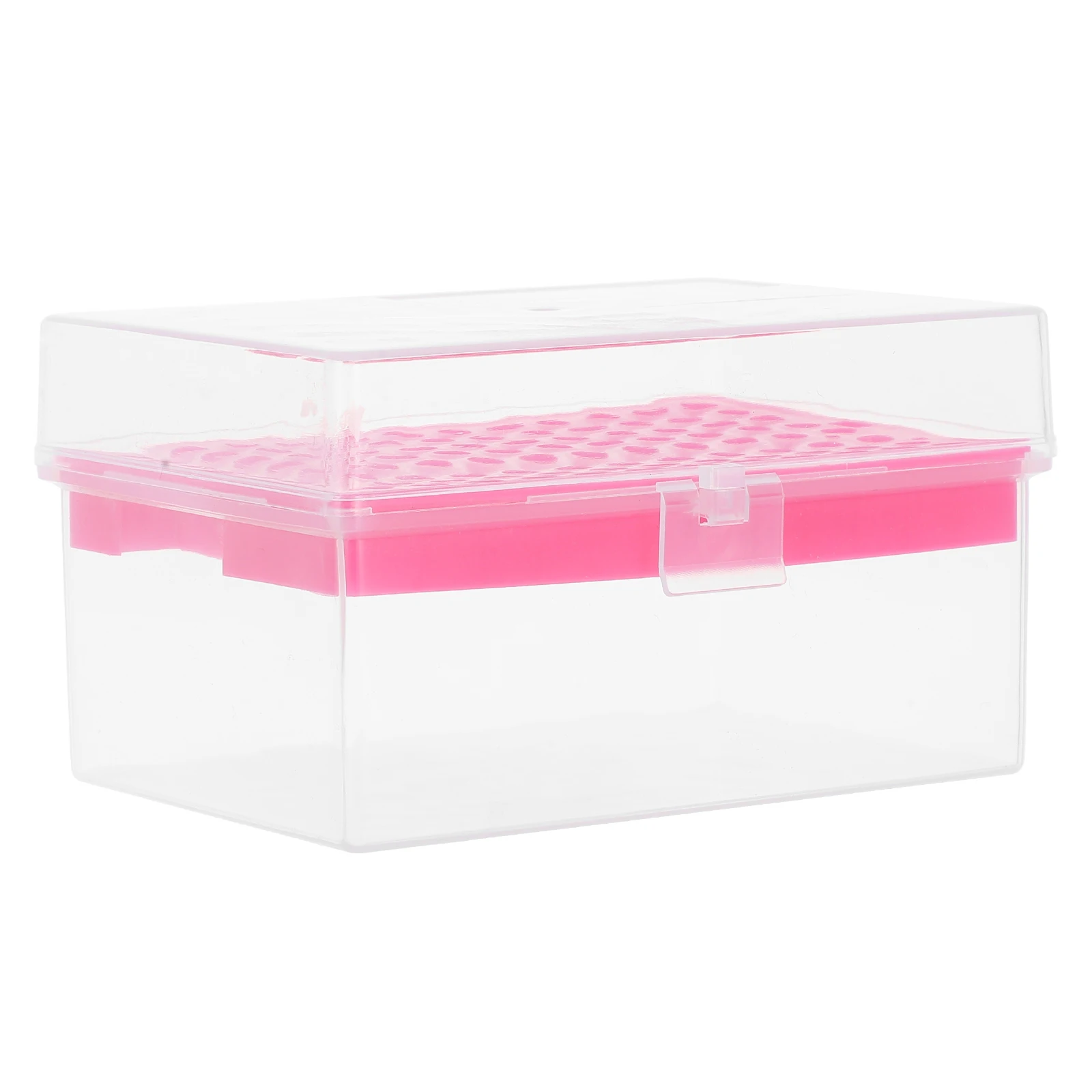 Pipette Tip Box Laboratory Tube Rack Holder Plastic Storage Case Transparent Lid for Pipettor Tips Organization Space Saving