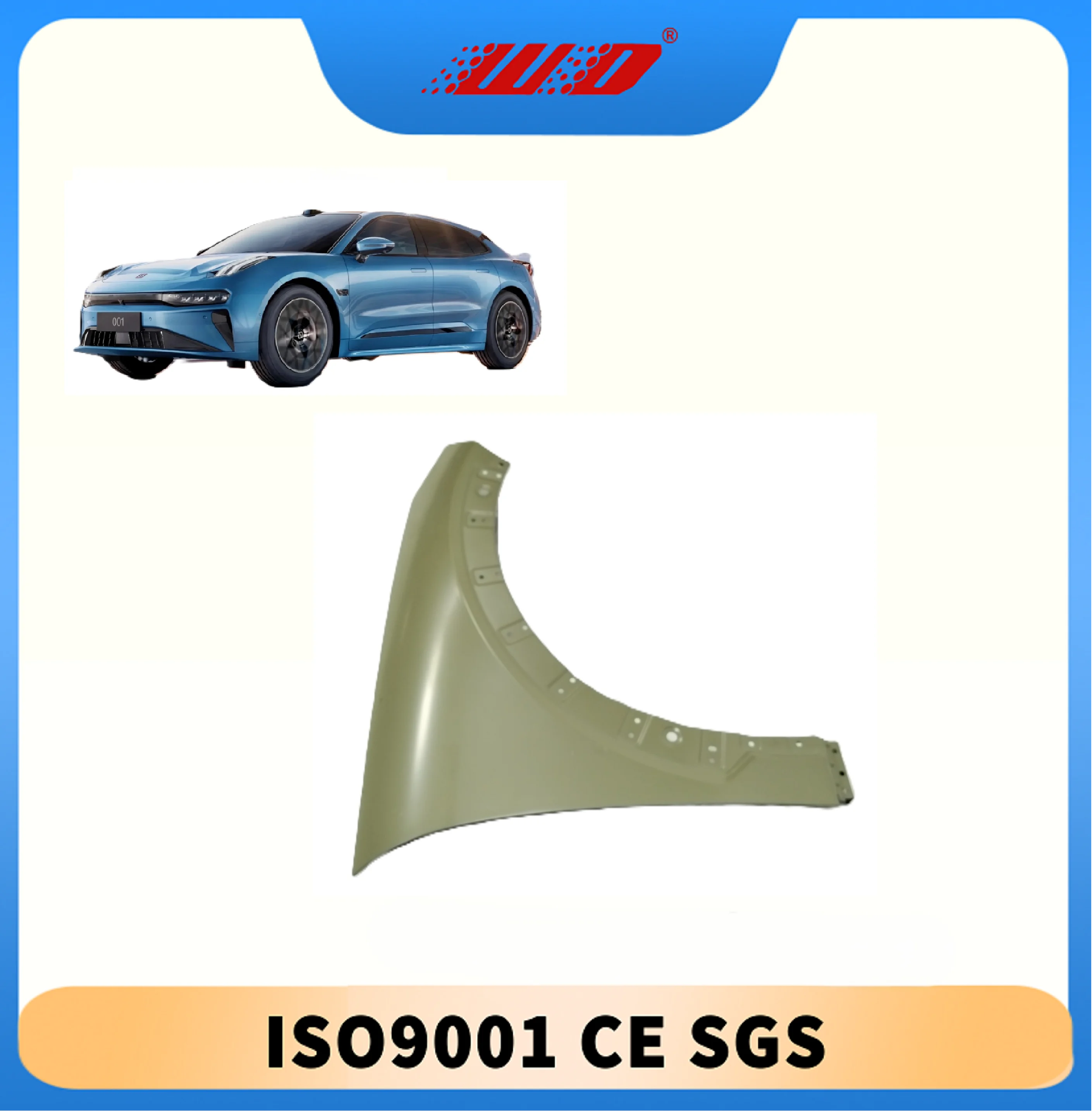 Auto Parts for Zeekr Original Right- Hand (LH) Front Fender Assembly 8899600902C15 From OEM Factory with Good Price Zeekr X23