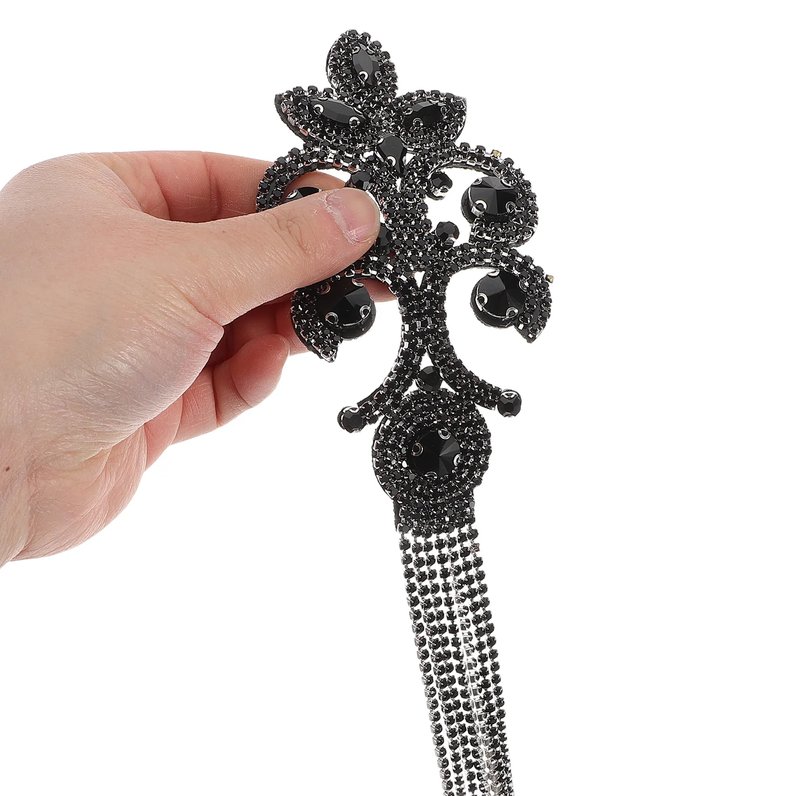 

Elegant Tassel Rhinestone Epaulets Women Formal Shoulder Decorations Handcrafted Sparkling Embellishments Versatile Use