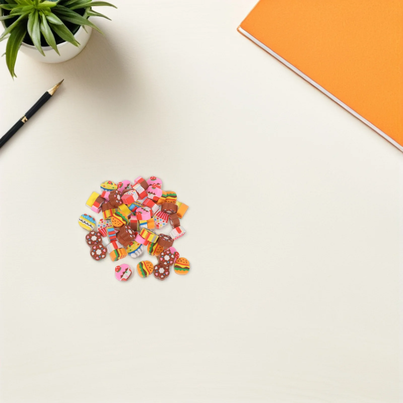 

300Pcs Creative Animal Erasers Cute Mini Food Cartoon Shapes Holiday Stocking Stuffers Classroom Prizes Party Favors Kids