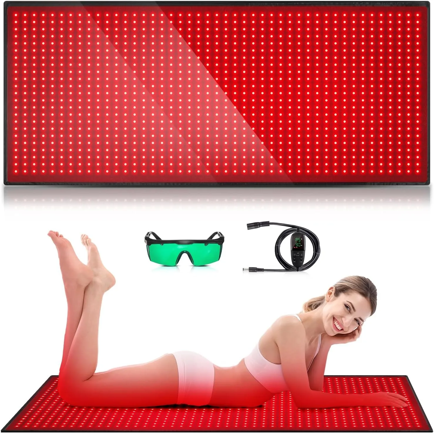 1280pcs Full Body Red Light Therapy Blanket and Pad, LED Lights for Waist and Full Body Pain Relief, Muscle Relaxation