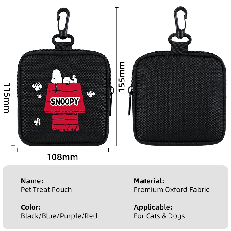 Cartoon for Snoopy Portable Dog Treat Bag Outdoor Training Dog Food Pocket Multifunctional Dog Reward Bags Pet Supplies