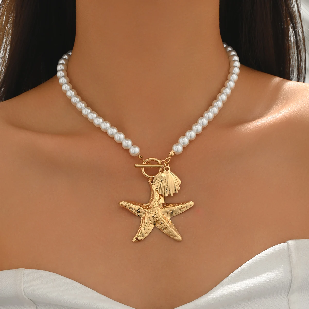 Gold Tone Imitation Pearl Chok - đánh giá và giá Toggle Clasp Gold