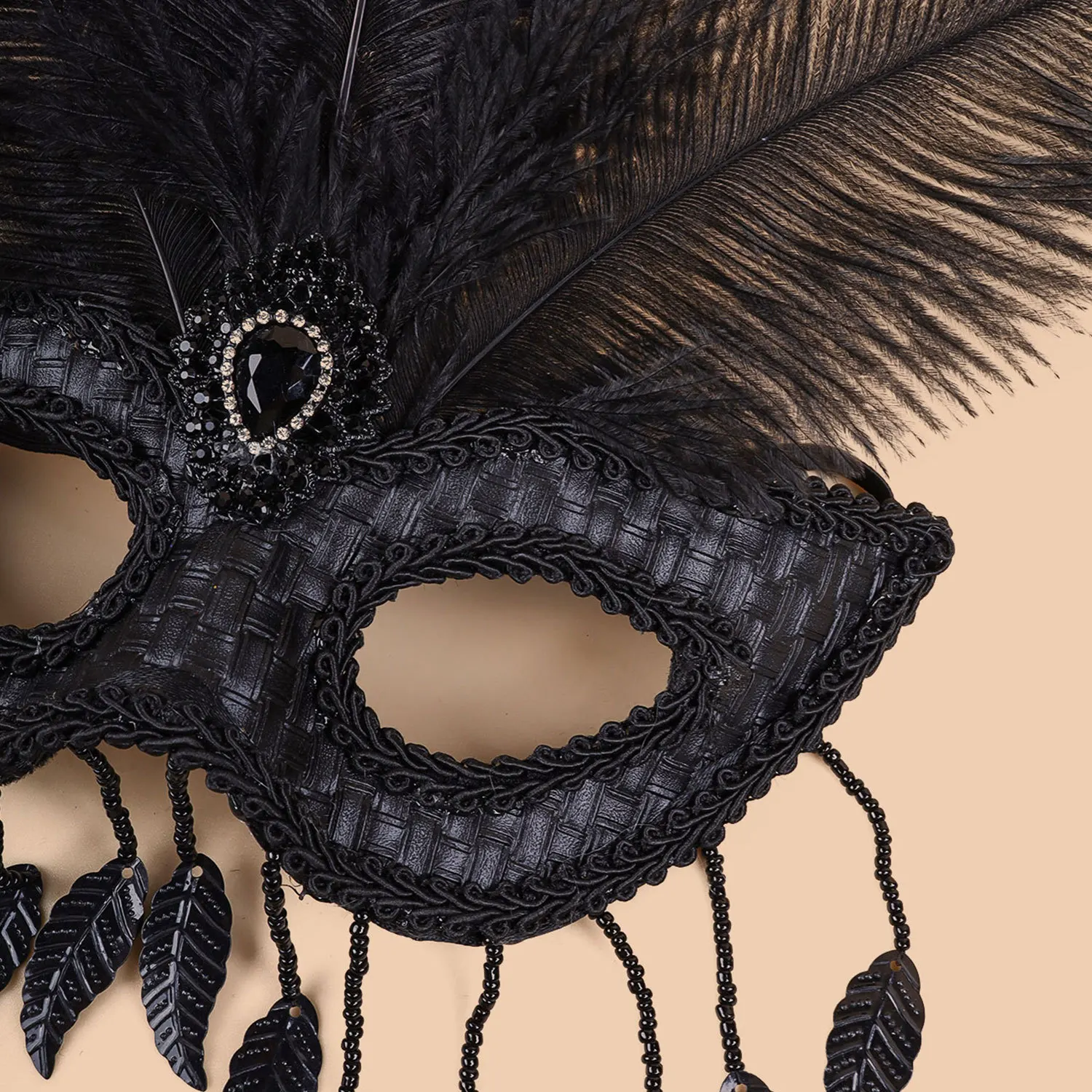 Máscara de olho sexy pena água diamante borla veneziana masquerade bola festa de halloween fantasia vestido traje adereços senhora máscara facial