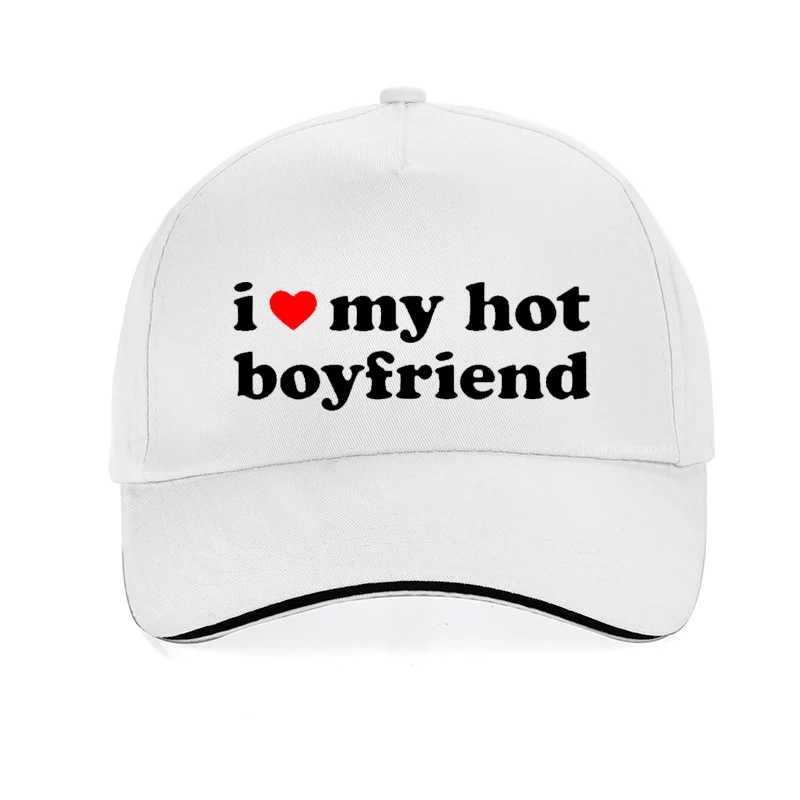 I Love My Hot Boyfriend Letter Printed baseball cap fashion Valentine Day Couple Gift hat cool djustable Snapback hats