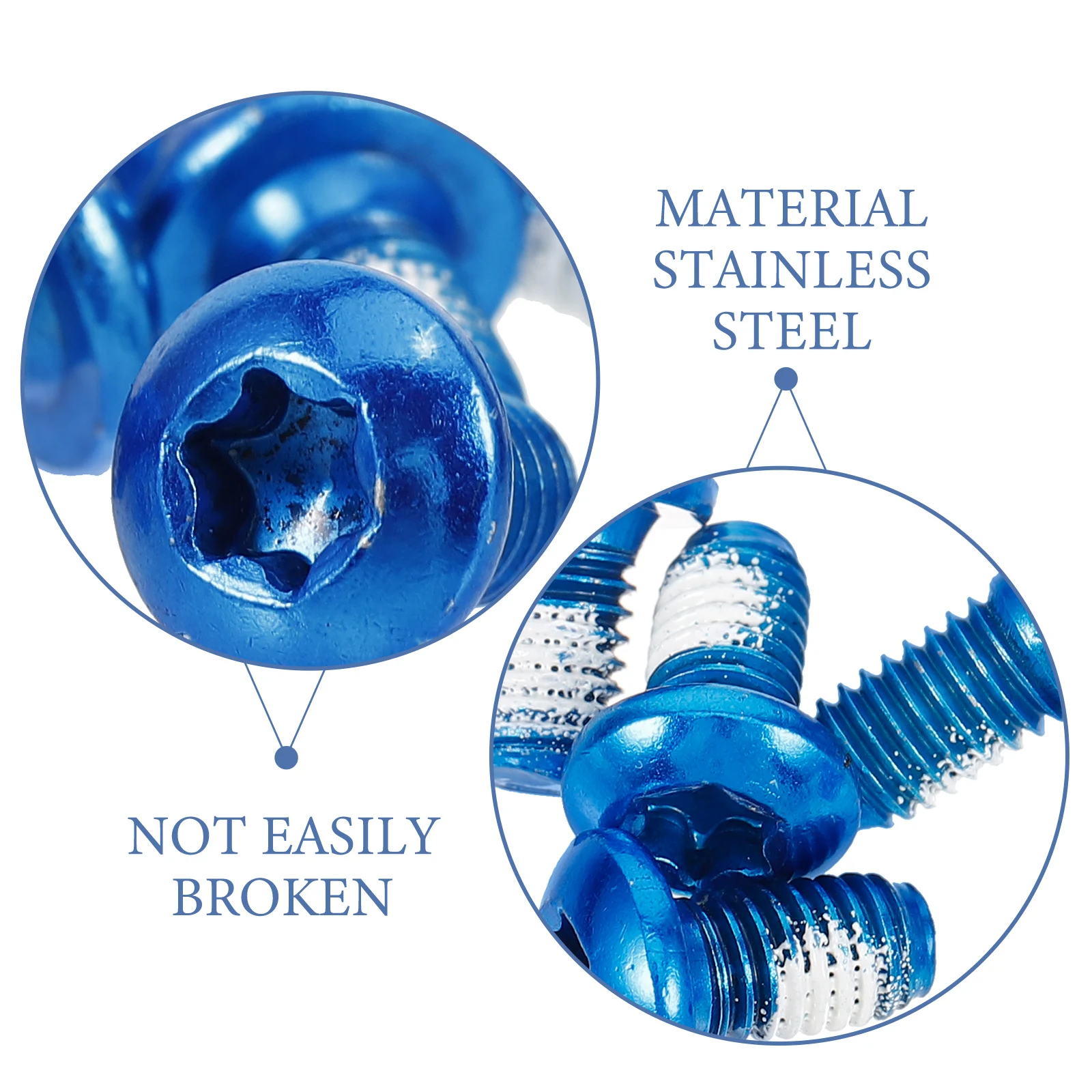 

10pcs Bike Disc Brake Bolts Stainless Steel Fixing Screws Discs Accessories Bright Colored Installation Compatibility Enhanced