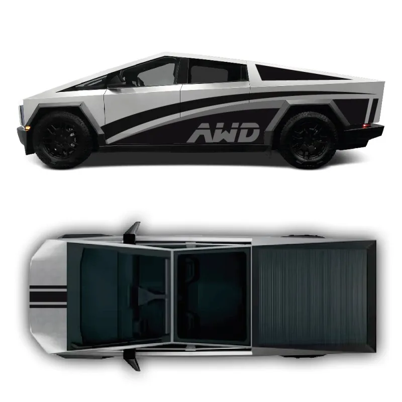 

Виниловые наклейки для автомобиля Tesla Cybertruck, модификация внешнего вида, индивидуальные спортивные наклейки для гонок