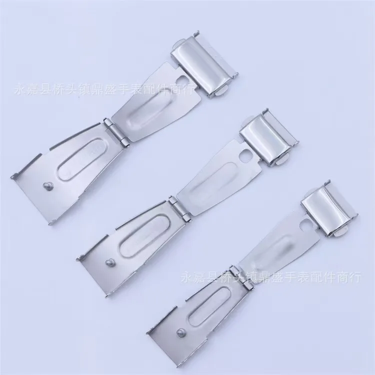 Аксессуары для пряжек для часов, складная пряжка из нержавеющей стали, винтажная пряжка для прыжков, соединение стального ремешка, двойной пресс, пряжка в самолете
