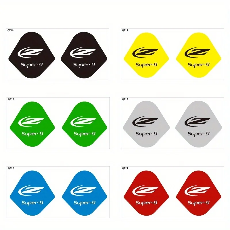 

2PCS/SET Super-9 Multi-color Waterproof Stickers Rhombus Decals for Bike Helmet Cycling Decor