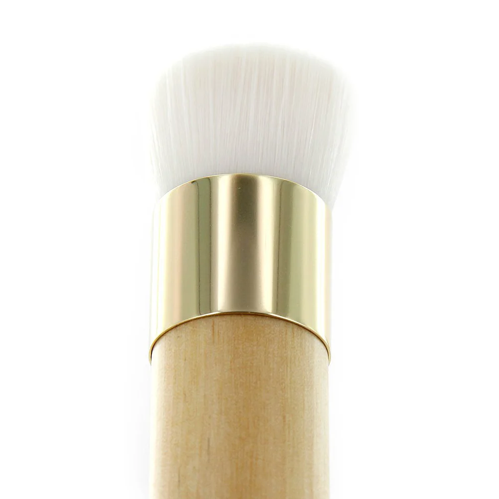 12Cm Microfiber Facial Cleansing Brush Exfoliating Skin Massager Wood Handle White Gentle Deep Pore Cleanser For Face